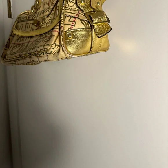 Coach bag Chelsea gold tattersall graffiti large domed purse/tote/crossbody bag - Picture 4 of 11